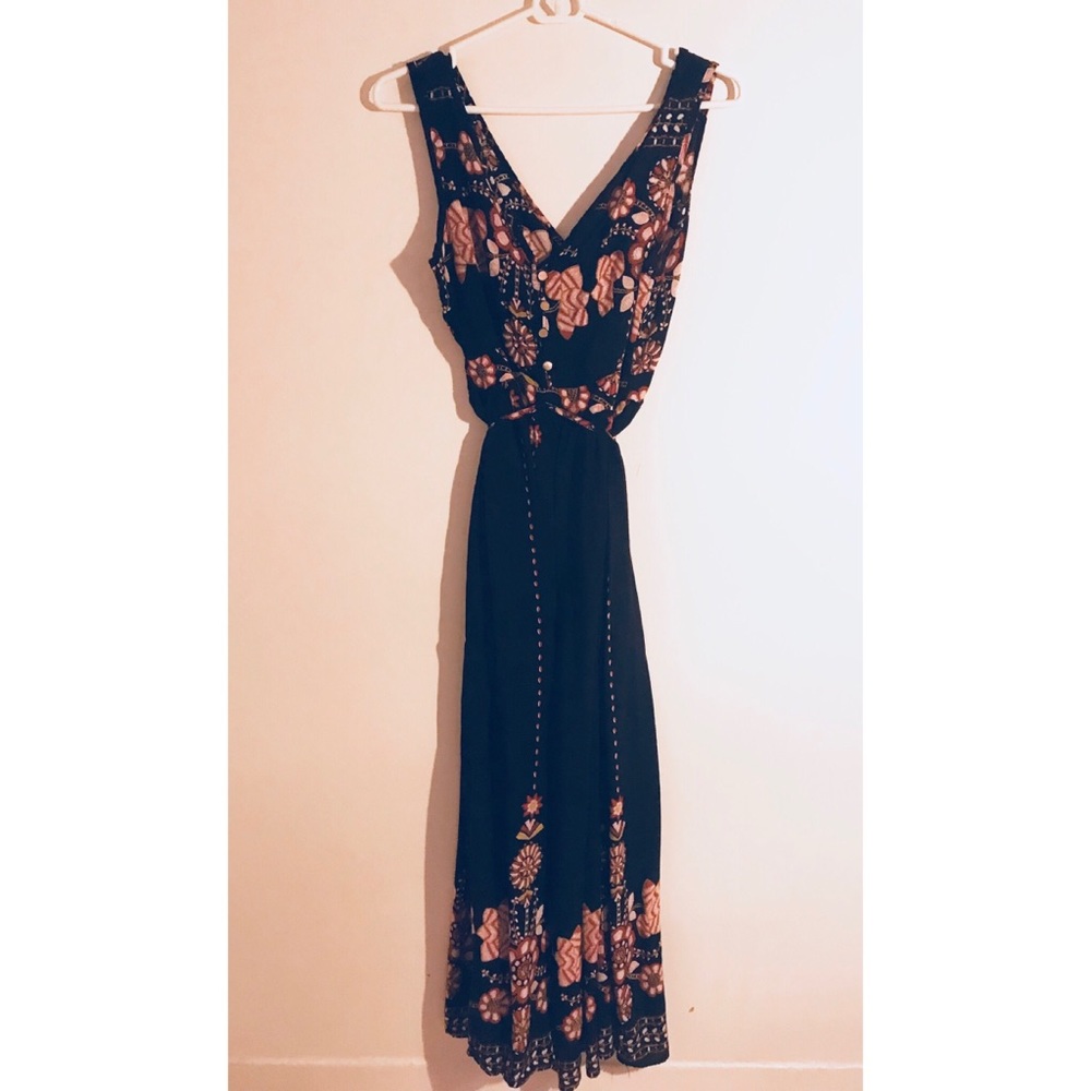 Boho Button-up Floral Maxi Dress